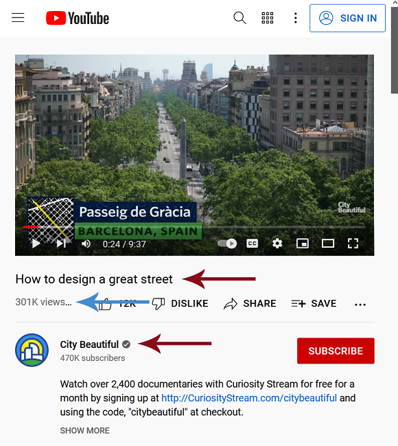 Comment trouver les informations sur une vidéo YouTube