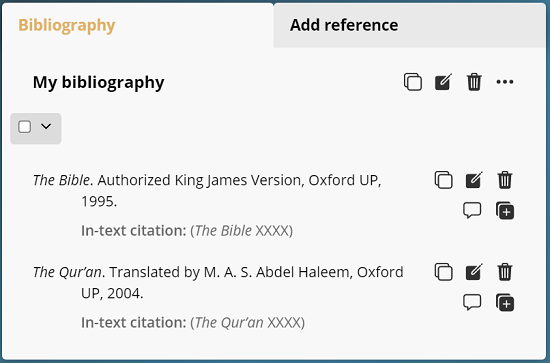 References to religious texts