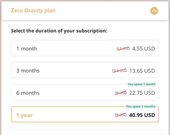 New subscription plans