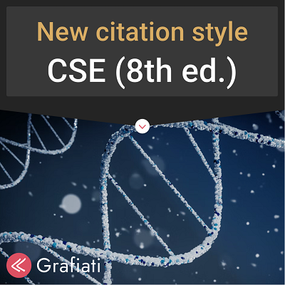 New citation style: CSE (8th ed.)