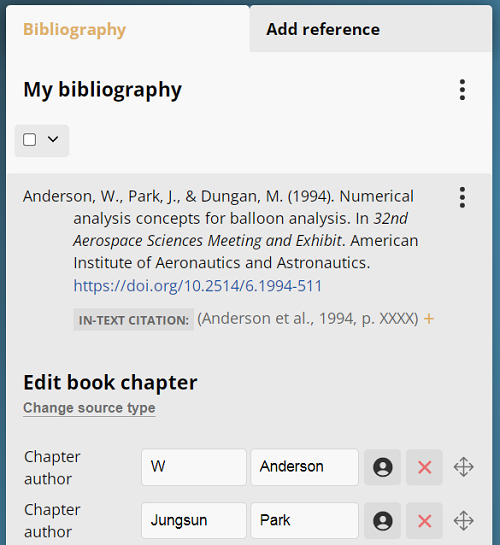 How to change source type in bibliography