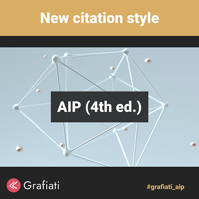 New citation style: AIP (4th ed.)