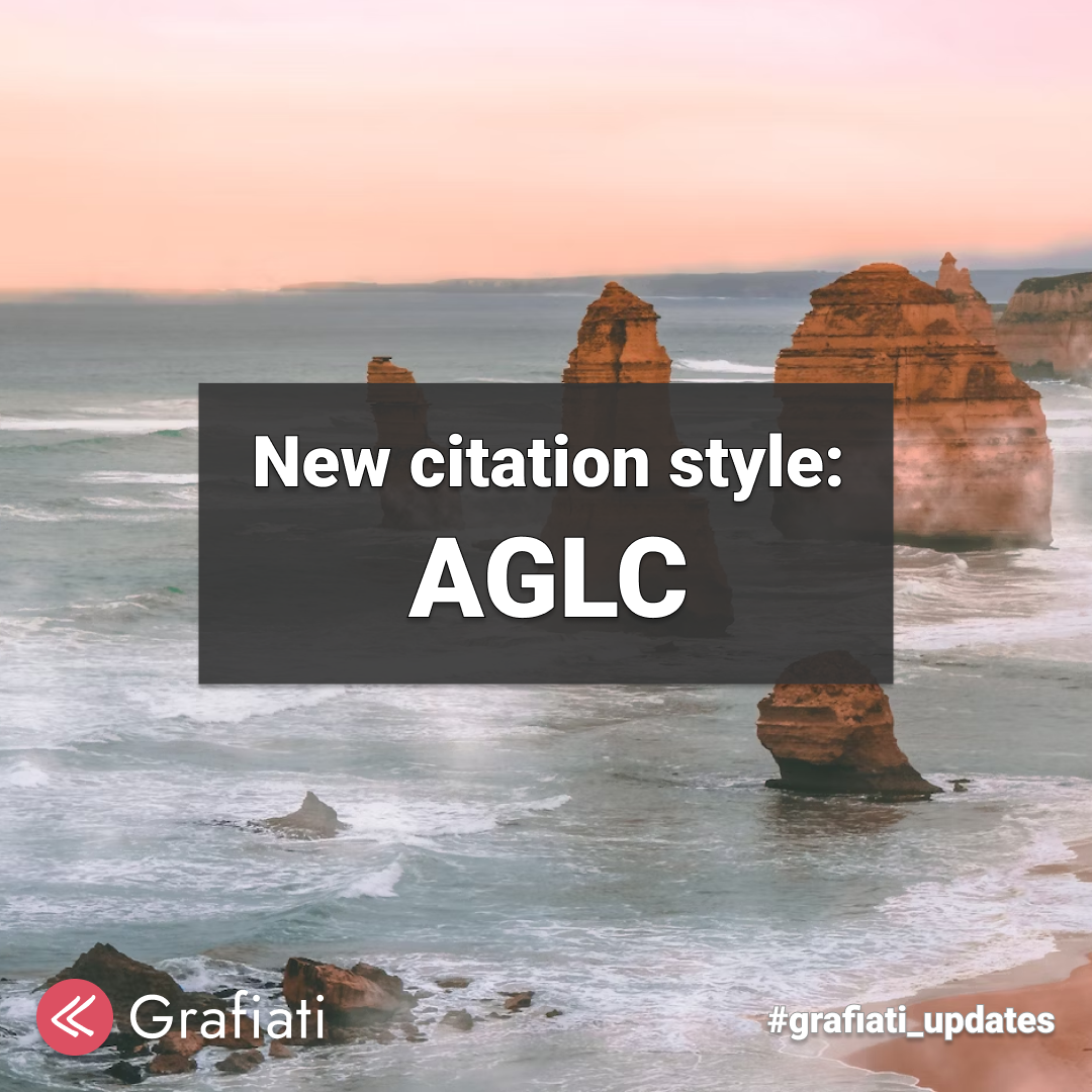 New citation style: AGLC (Australian Guide to Legal Citation)